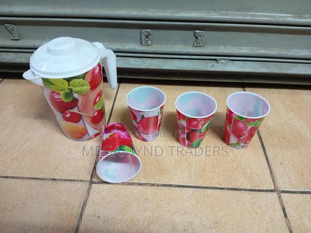 Plastic Jug and 4pc Plastic Tumblers - main view