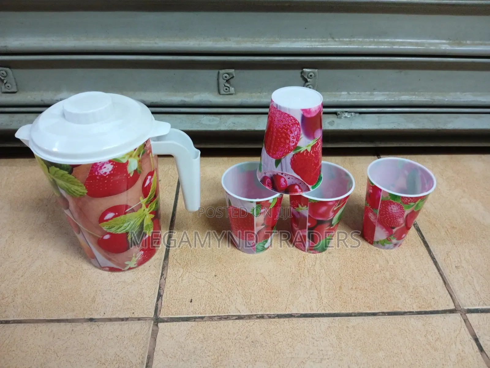 Plastic Jug and 4pc Plastic Tumblers