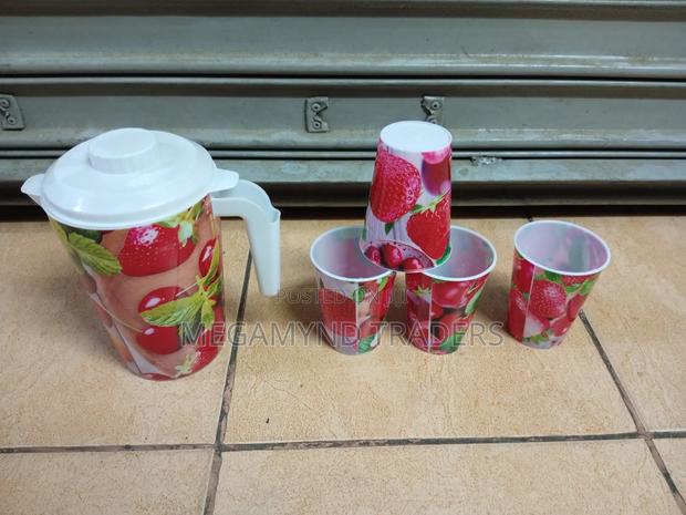 Plastic Jug and 4pc Plastic Tumblers - thumbnail 2