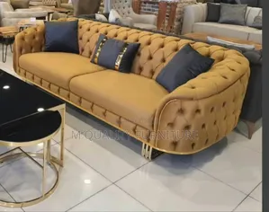 Golden 3 Seater Indoor Couches