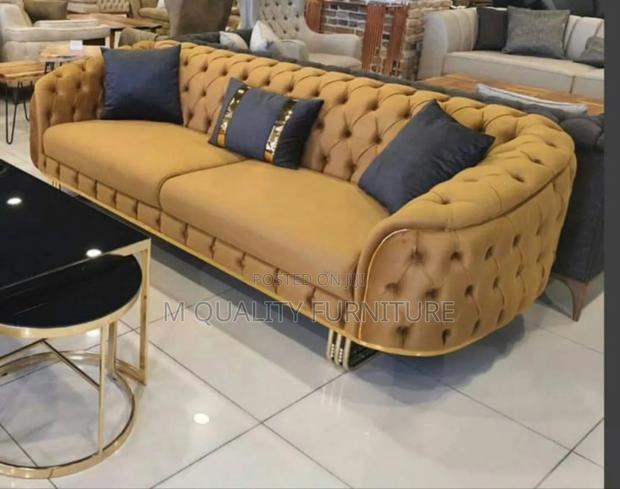 Golden 3 Seater Indoor Couches - main view