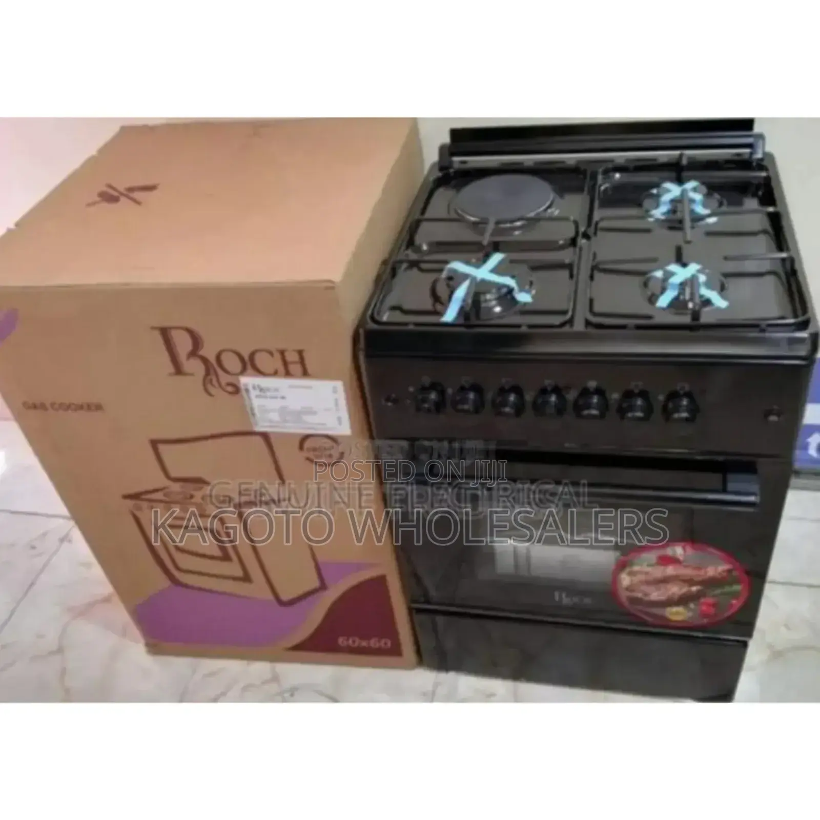 Black Roch Size 60by60. Affordable. 3+1 Standing Cooker