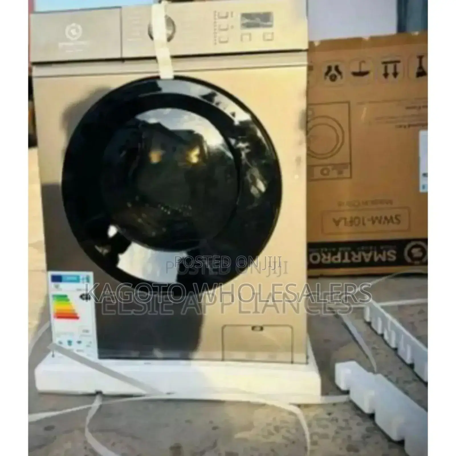 Siver Capacity 10kgs Front Load Smart Pro Washing Machine