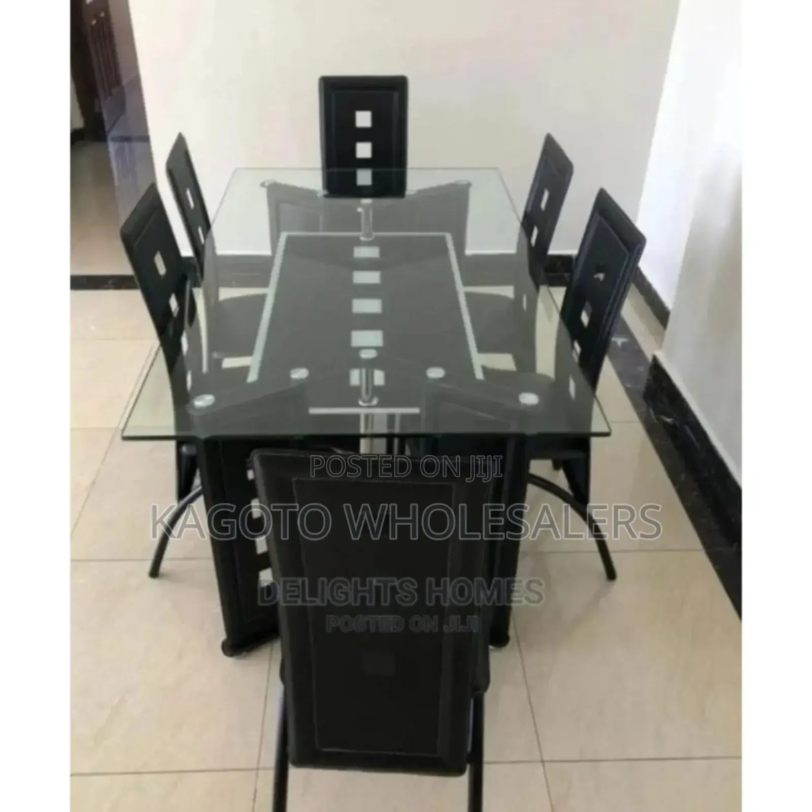 Black New- 6sitter Dinning Table