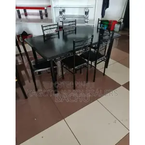 Pure Marble- Black,- 6sitter Dinning Table