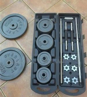 50kg Dumbell Set Chrome - thumbnail 2