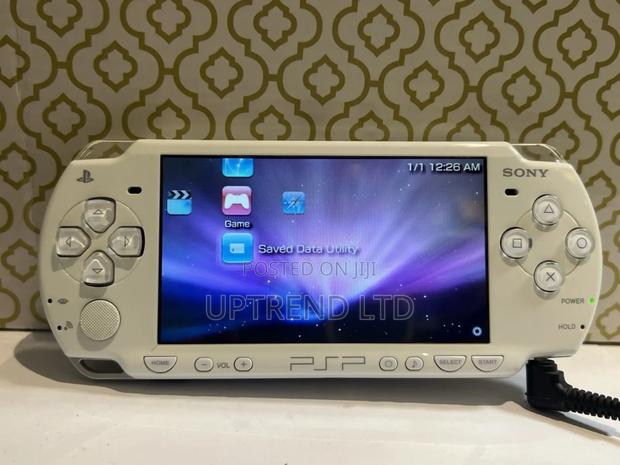 White Playstation P / PSP Chipped With Games - main view