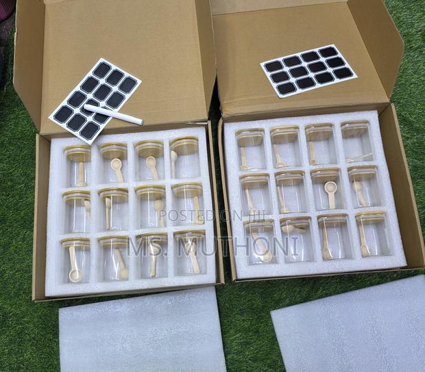 12pcs Borosilicate Air Tight Spice Storage Jars + Scoops - thumbnail 5