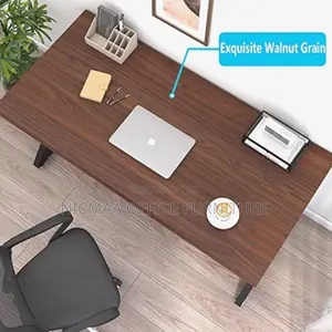 Sleek, Strong Spacious Rustic Walnut Computer Desk