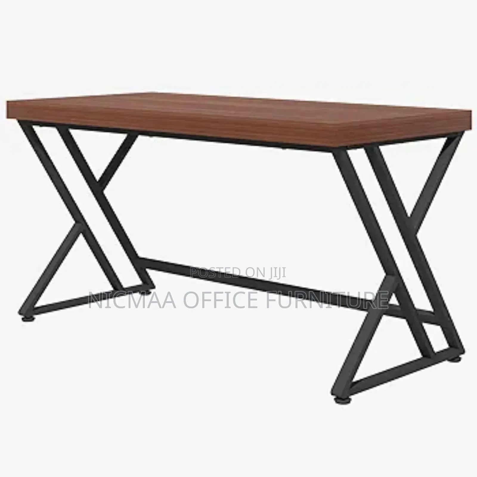 Sleek, Strong Spacious Rustic Walnut Computer Desk