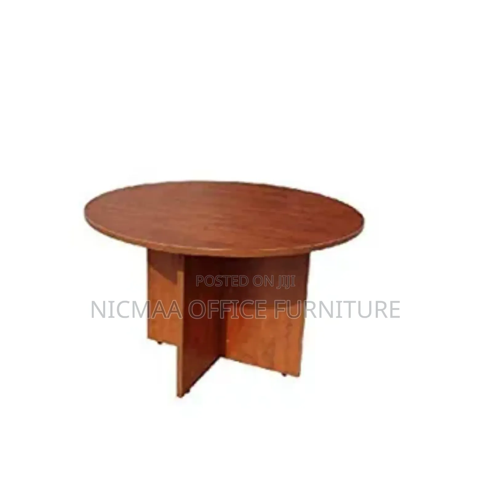 Sleek 1.2m Cherry Round Meeting Table