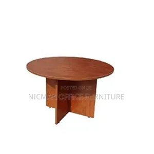 Sleek 1.2m Cherry Round Meeting Table