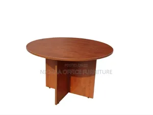 Sleek 1.2m Cherry Round Meeting Table