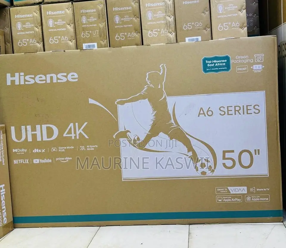 Hisense 50” Inch Uhd A6 Smart Vida A6 Series(50a6 Kkken)