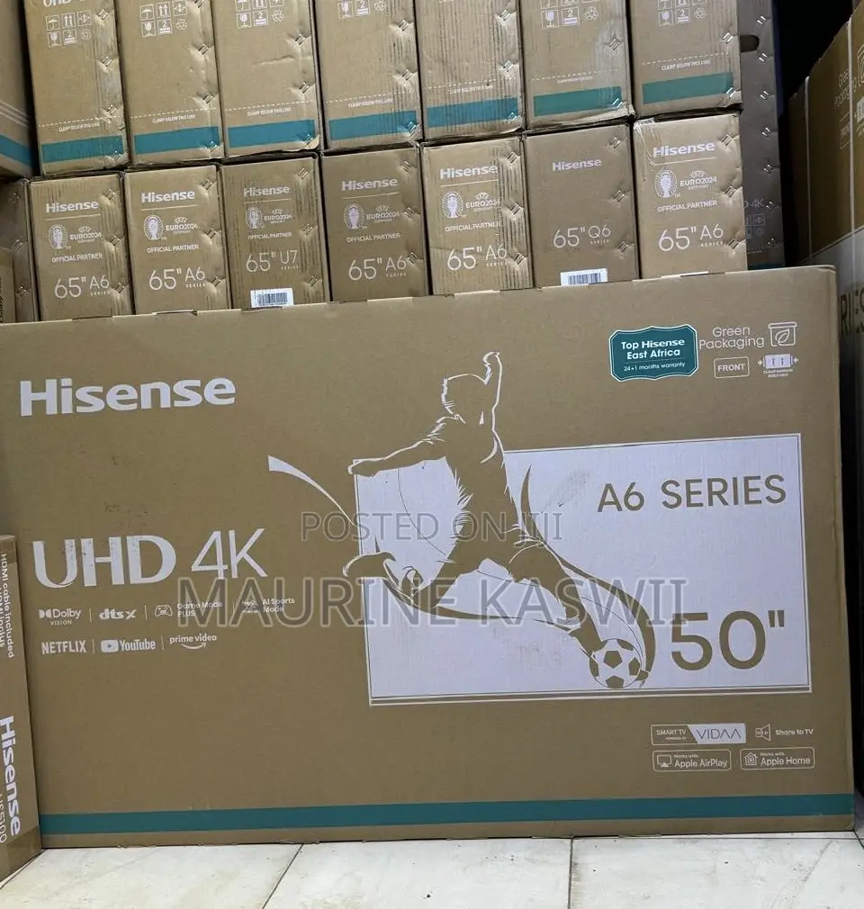 Hisense 50” Inch Uhd A6 Smart Vida A6 Series(50a6 Kkken)
