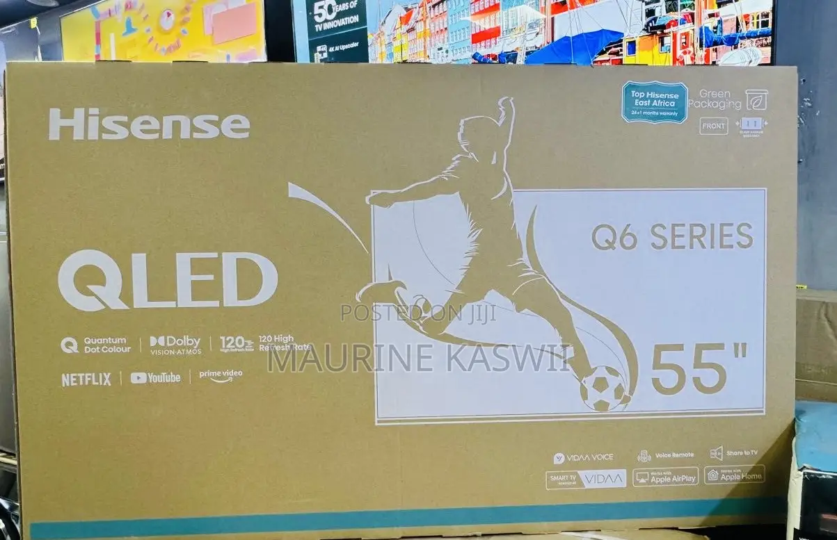 Hisense 55” Inch Qled Vida Smart Tv (2025) 55 Q6