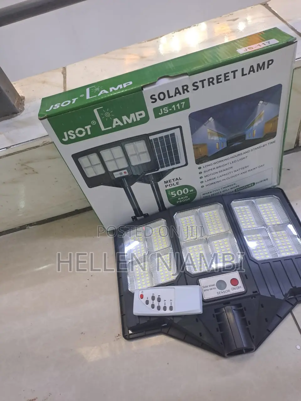 Jsot 500watts Solar Street Lamp With Motion Sensor