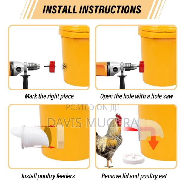 Automatic Plastic Feeder for Chicken Diy Waterproof Feeder - thumbnail 6