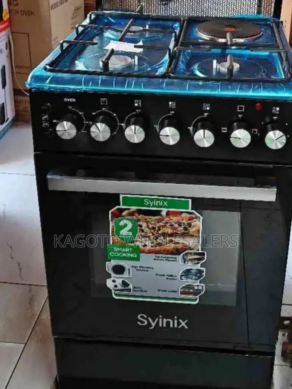 Synix 60 by 60 3g+1e Free Standing Gas Cooker Sn3