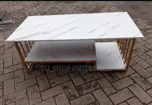 Table! Rectanglular White Marble Coffee Table