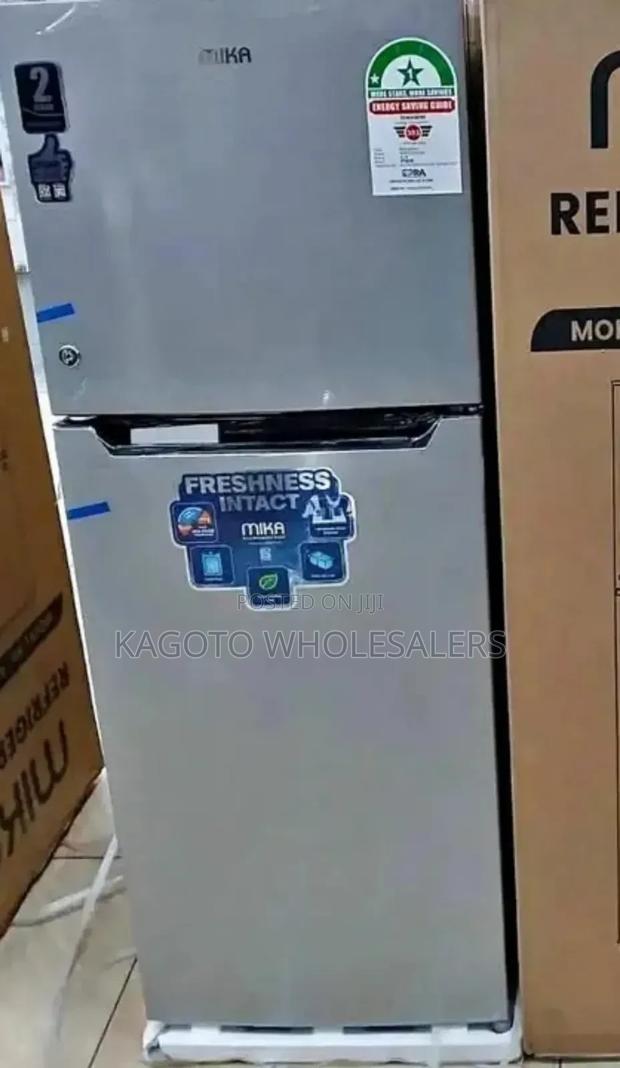 Mika 138litres Double Door Refrigerator/Silver M/