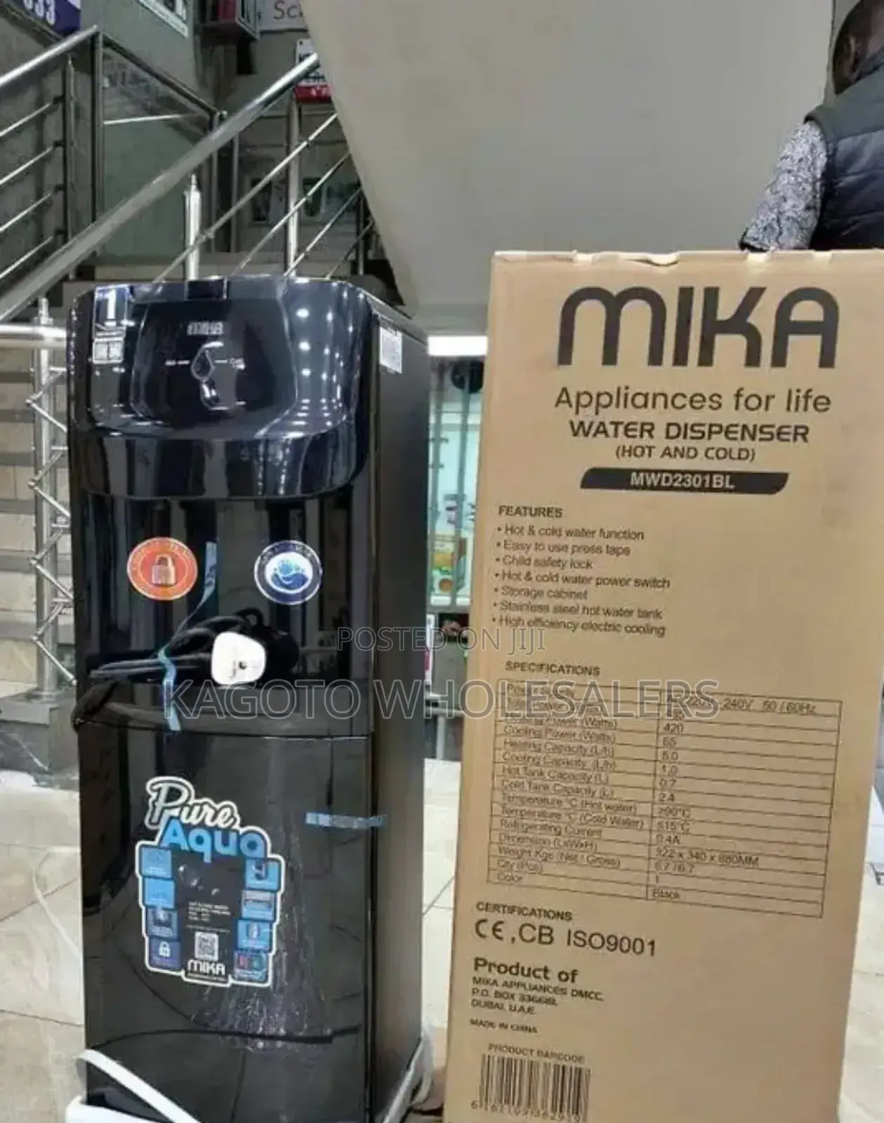 Mika Hot and Cold Water Dispenser (H/N) Black/ MWD