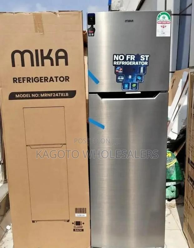 Mika 247l Double Door Refrigerator/Silver M/ - main view