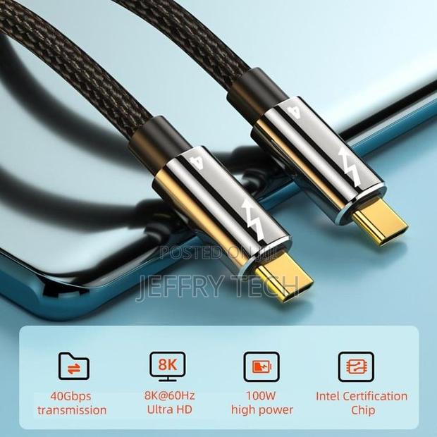 100w Type-C Compatible Thunderbolt 4 Cable, Length:1m - thumbnail 2