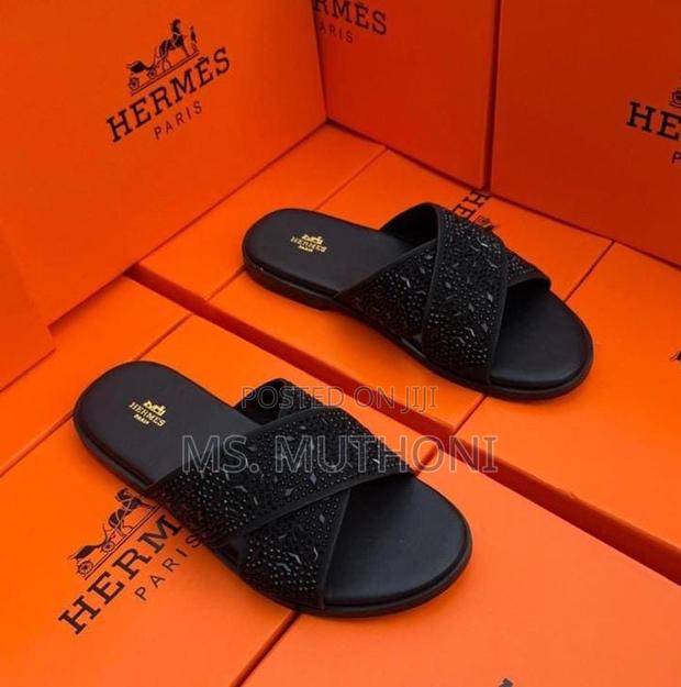 Studded Hermes Gents Slides  (Size 40-45) - thumbnail 2