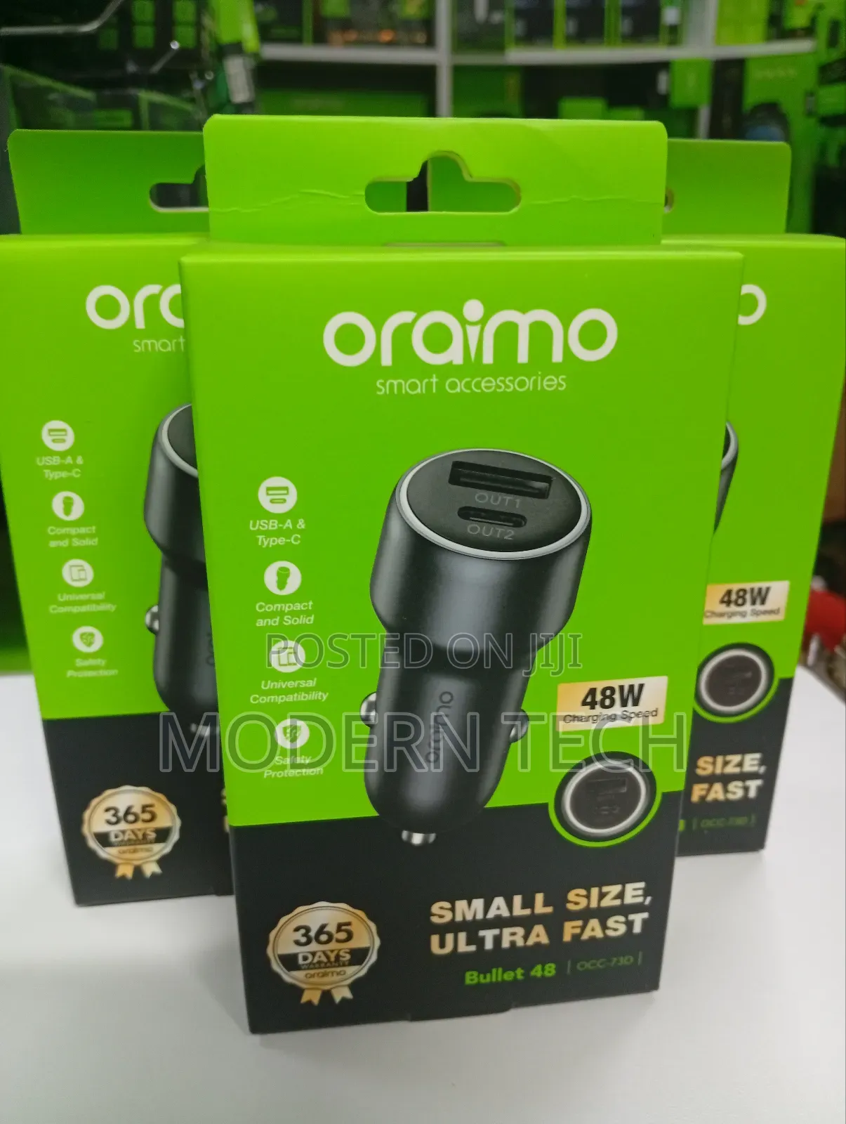 Oraimo Bullet 48 48w Car Charger
 Adapter