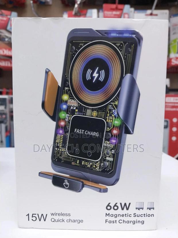 15w Car Phone Holder Wireless Charger Auto Car Mount - thumbnail 2