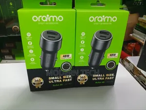 Oraimo Bullet 48 48w Car Charger
Fast Charging