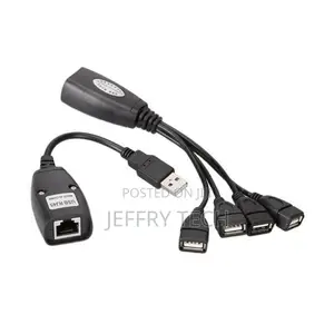 Cat5 / Cat5e / Cat6 Rj45 to 4 Usb Ethernet Extender Lan Exte