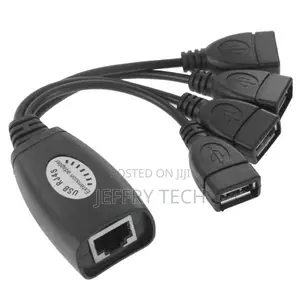 Cat5 / Cat5e / Cat6 Rj45 to 4 Usb Ethernet Extender Lan Exte