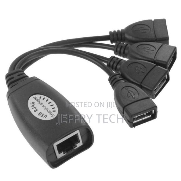 Cat5 / Cat5e / Cat6 Rj45 to 4 Usb Ethernet Extender Lan Exte - thumbnail 2