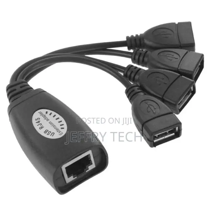 Cat5 / Cat5e / Cat6 Rj45 to 4 Usb Ethernet Extender Lan Exte