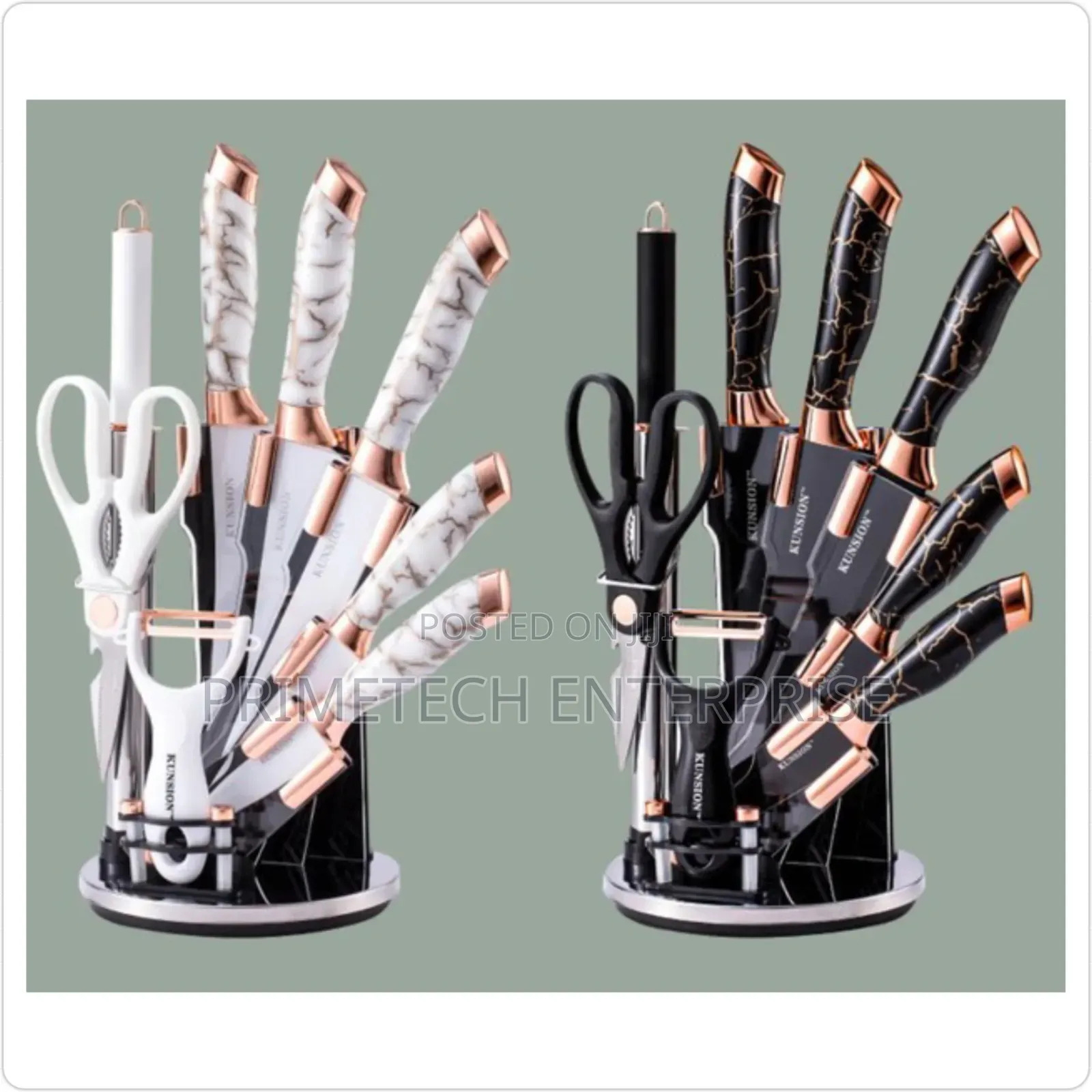 Marble Knives Set-Black
