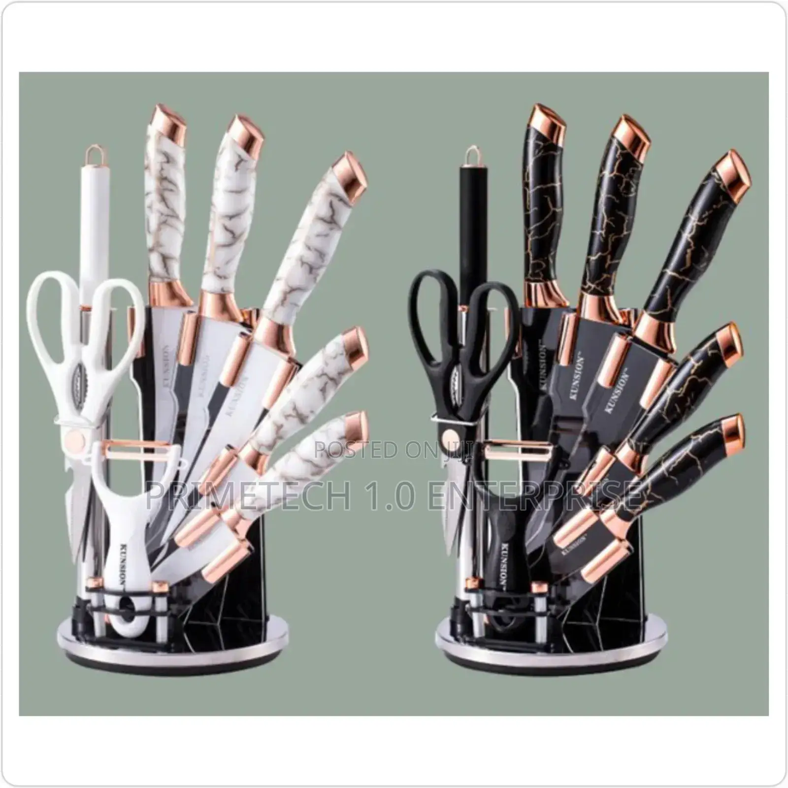 Marble Knives Set-Black
