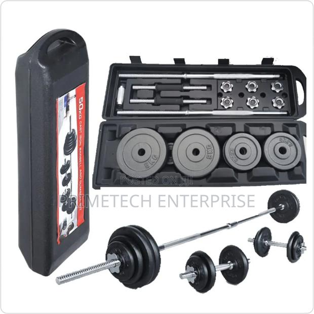 50kgs Cast Iron Dumbells-With Case - main view