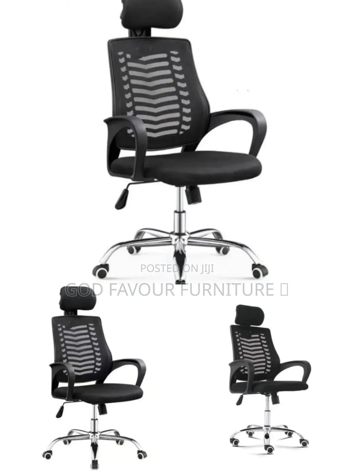 Comfy Swivel Black Headrest Office Chair Ytr4w