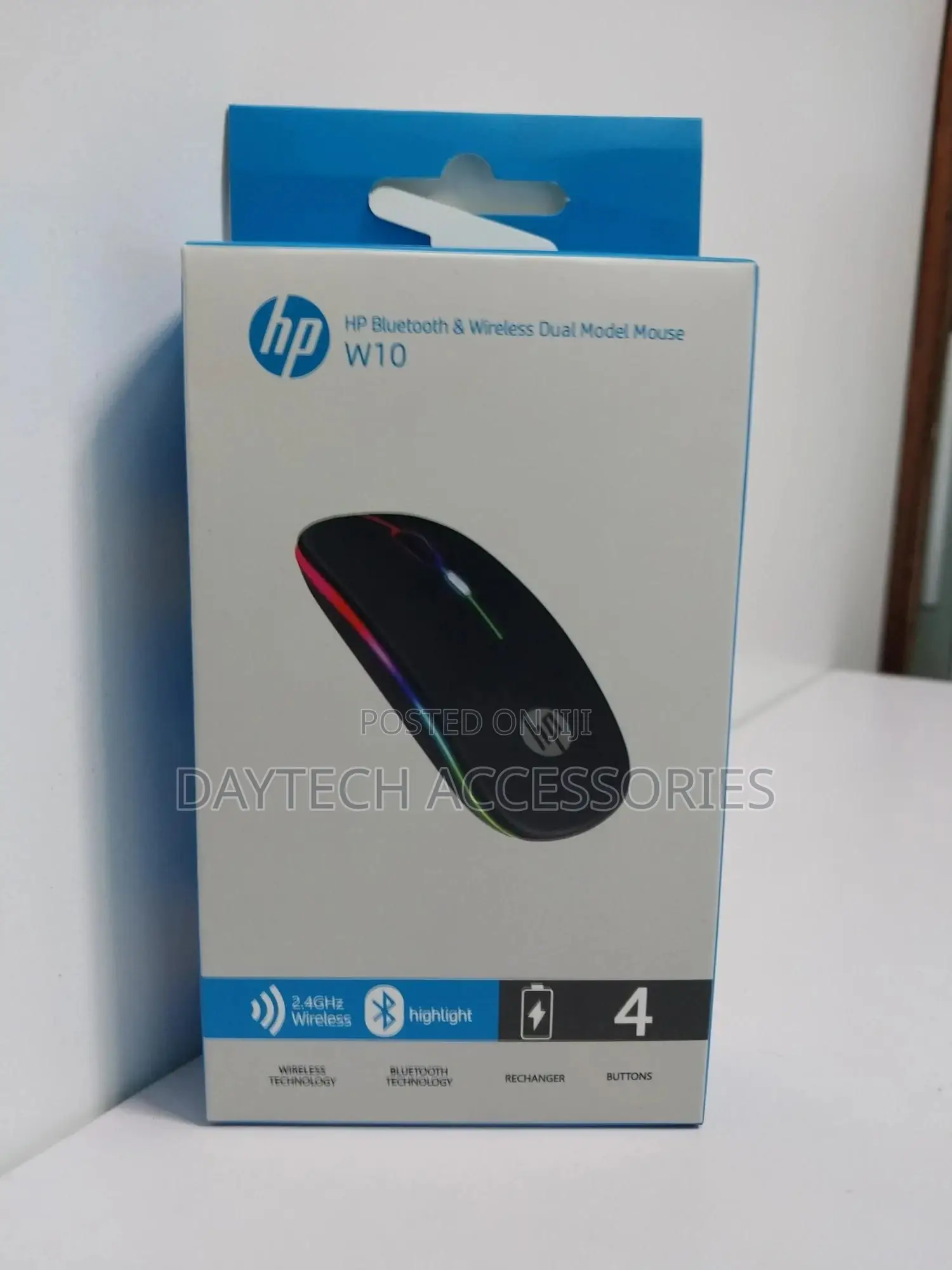Hp W10 Rechargeable Wireless RGB Bluetooth Wireless Mouse