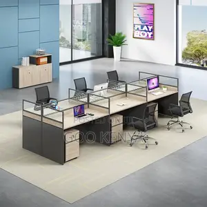 Office Desk ; Modern Office Partition Desk Design 6 Person