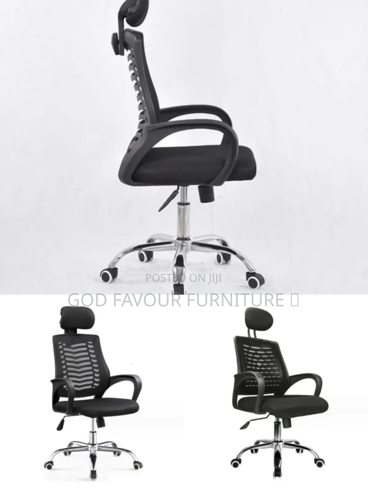 Elegant Ergonomic Headrest Office Chair Black Bj9kp