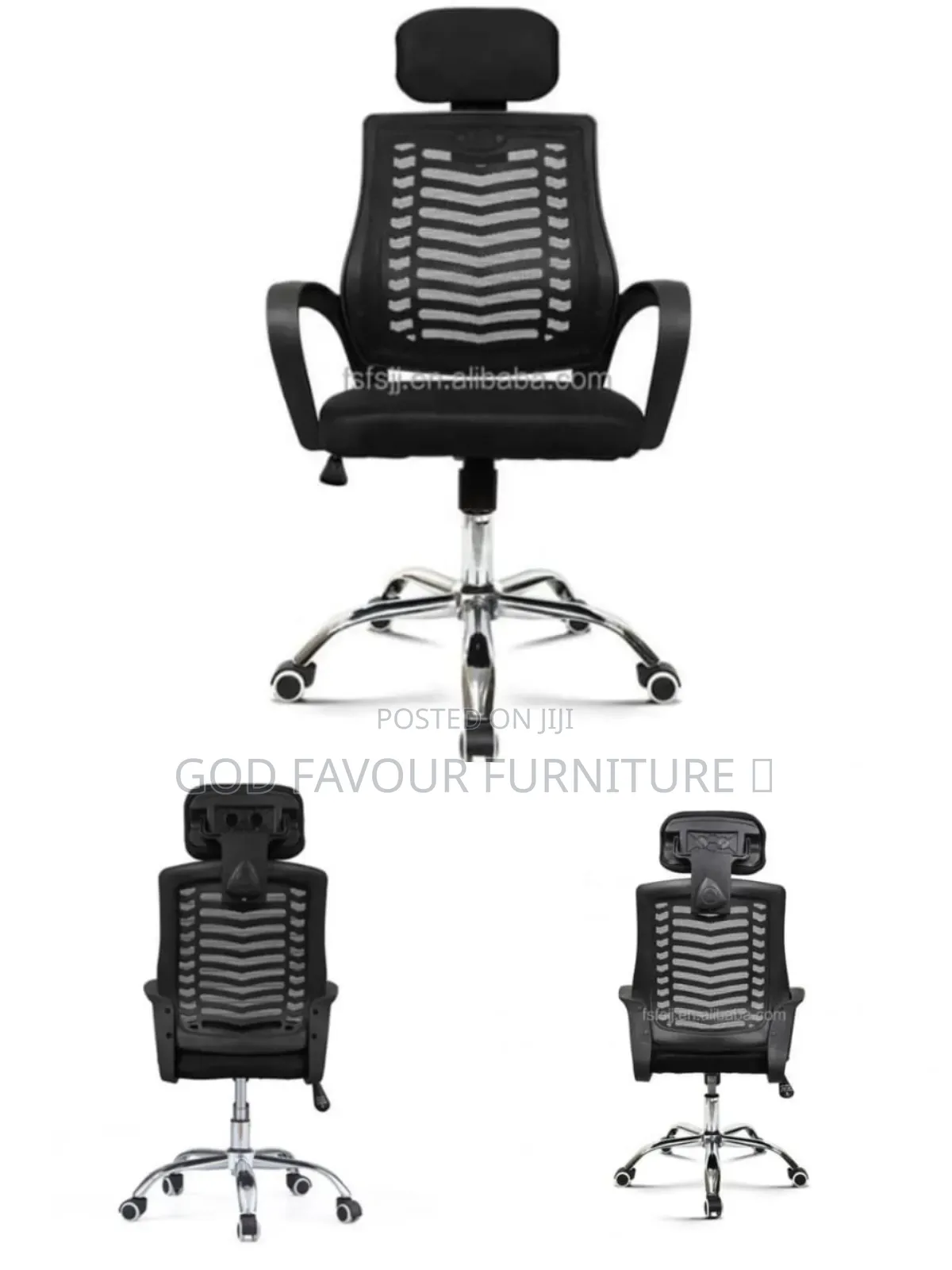 Black Swivel Elegant Headrest Office Chair Taz6b