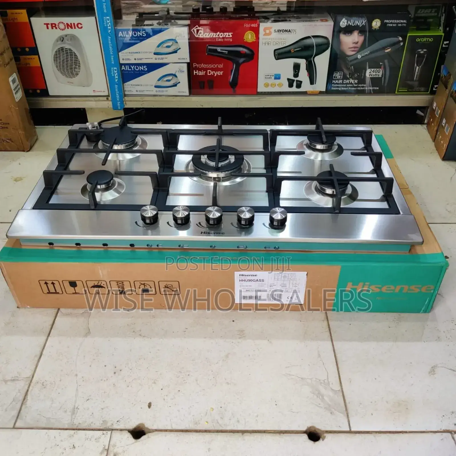 *Hisense Built-in Hob 5 Burner, 1wok Burner. 90cmx60cm