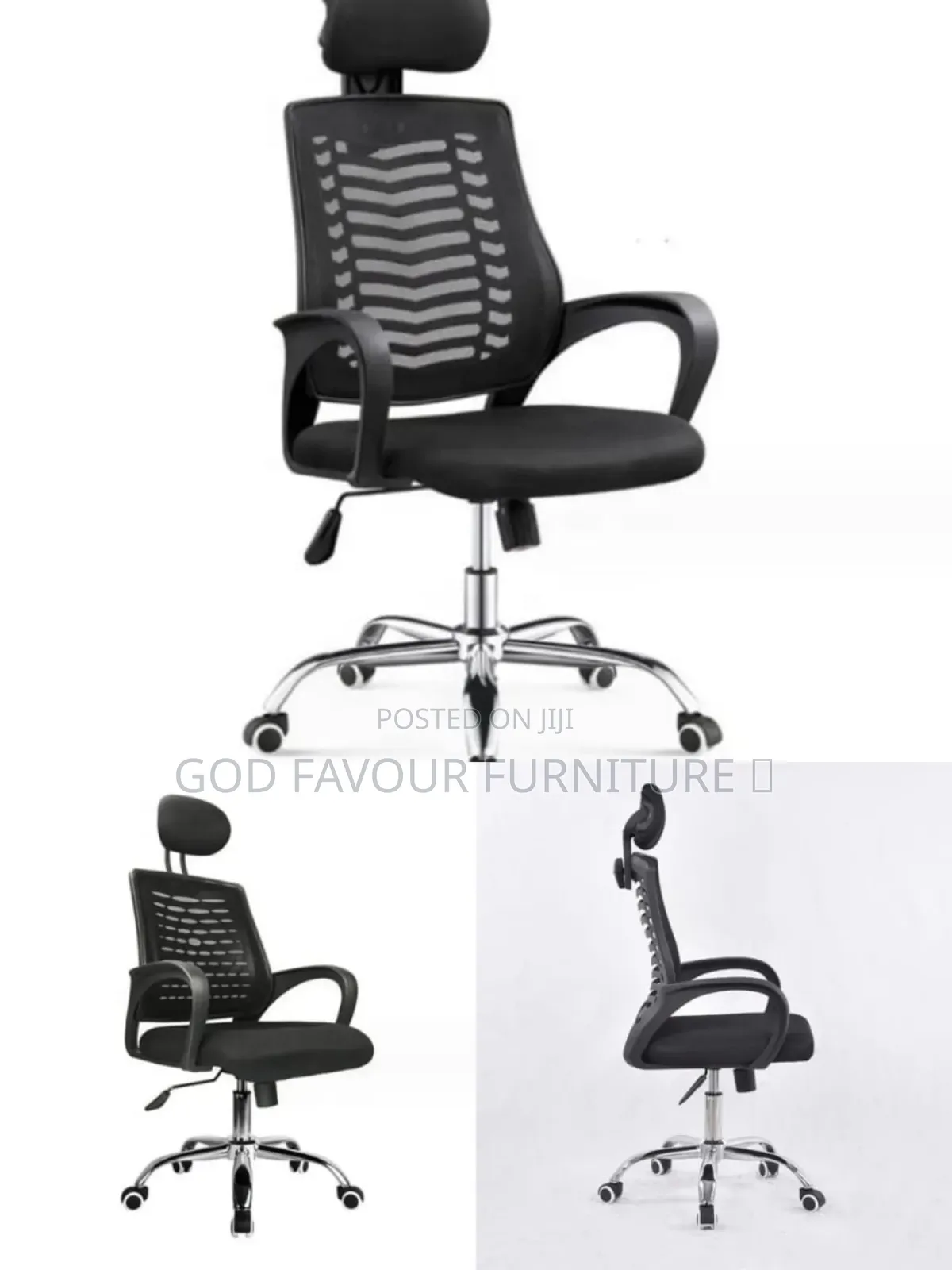 Modern Swivel Black Headrest Office Chair Hj7zs