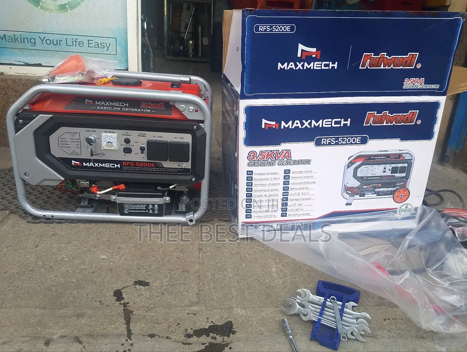Gasoline Generator (Maxmech)3.8kva/3.0kw