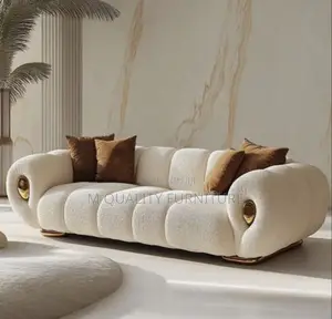 White 3 Seater Quality Modern Sofa