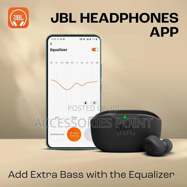 JBL Wave Buds Earbuds, Waterproof, Deep Bass, 32hr Battery - thumbnail 4