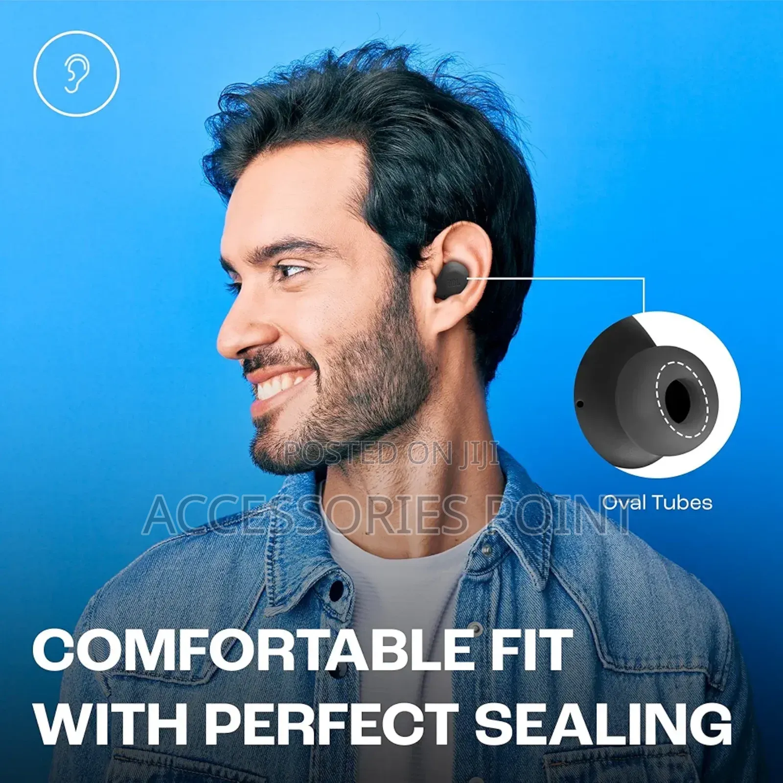 JBL Wave Buds Original, Waterproof, Deep Bass, 32hr Play (White,Beige)